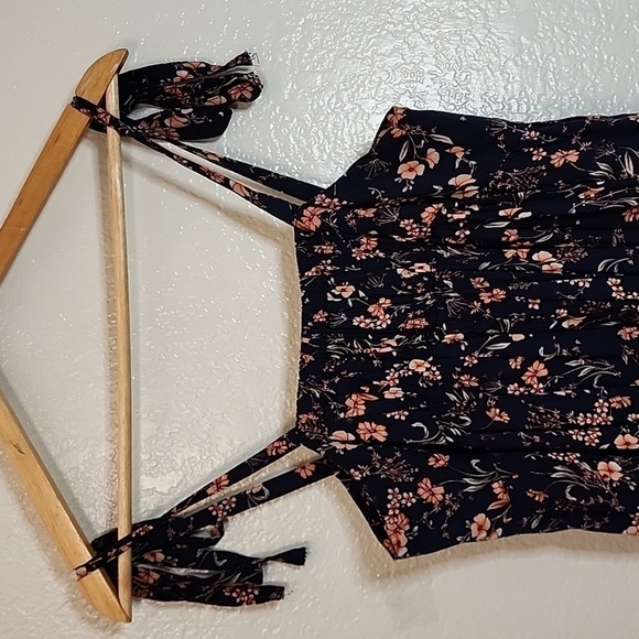 Old Navy Tie Shoulder Floral Split Front Midi Swing Dress - Picture 7 of 14